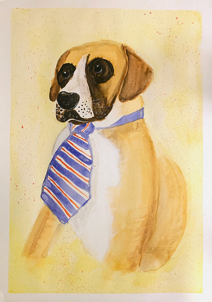 My bff, Lemmy (watercolor)