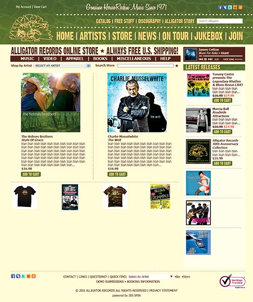 2011 website store page